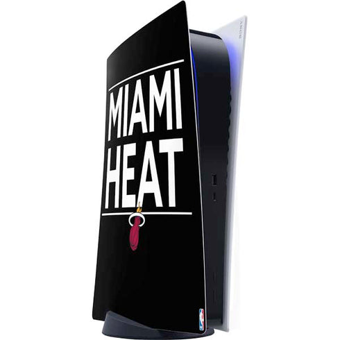 NBA Miami Heat Standard - Black PS5 Digital Edition Console Skin