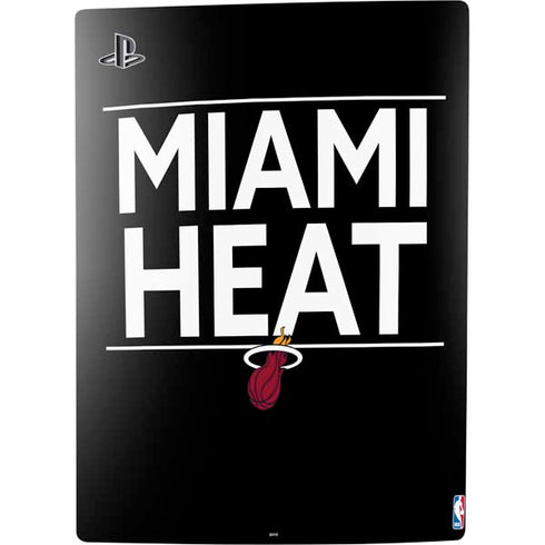 NBA Miami Heat Standard - Black PS5 Digital Edition Console Skin