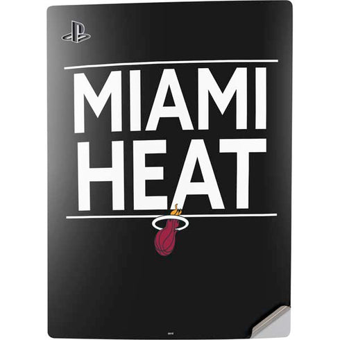 NBA Miami Heat Standard - Black PS5 Digital Edition Console Skin