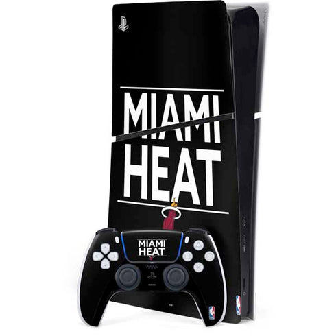 NBA Miami Heat Standard - Black PS5 Slim Digital Edition Bundle Skin