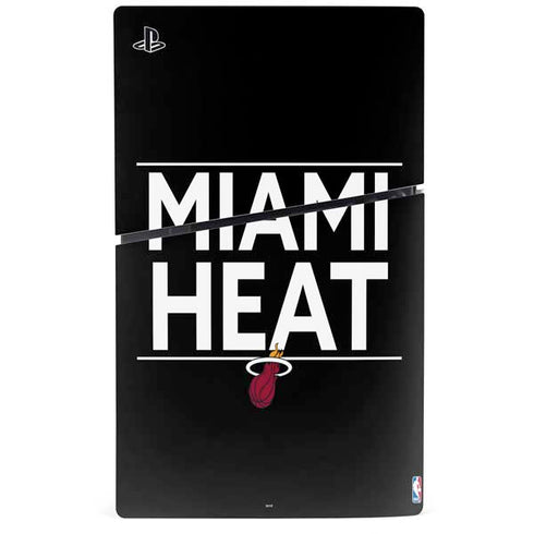 NBA Miami Heat Standard - Black PS5 Slim Digital Edition Console Skin