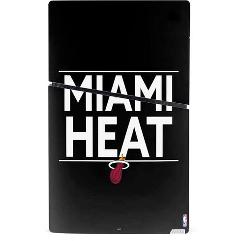 NBA Miami Heat Standard - Black PS5 Slim Digital Edition Console Skin