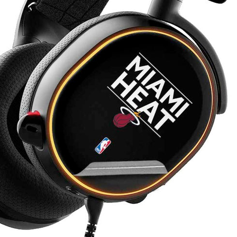 NBA Miami Heat Standard - Black SteelSeries Arctis 3 Skin