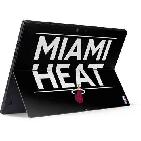 NBA Miami Heat Standard - Black Surface Pro 7 Skin