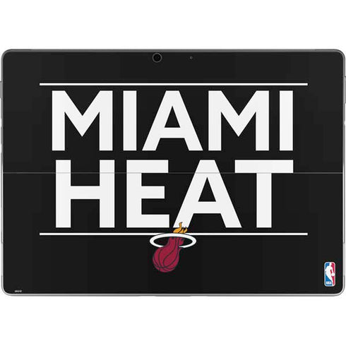 NBA Miami Heat Standard - Black Surface Pro 9 Skin