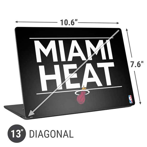 NBA Miami Heat Standard - Black Universal Laptop 13in (10.6 x 7.6in) Skin