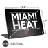 NBA Miami Heat Standard - Black Universal Laptop 16.6in (13.4 x 9.7in) Skin