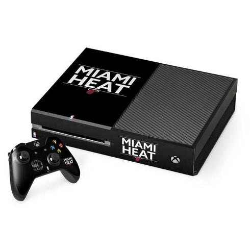 NBA Miami Heat Standard - Black Xbox One Console and Controller Bundle Skin