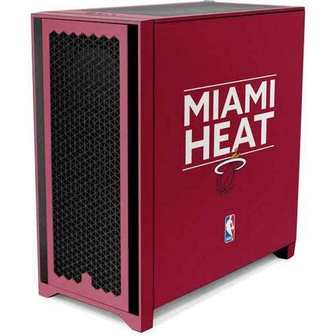NBA Miami Heat Standard - Red Corsair 4000D Tempered Glass Mid-Tower ATX Case Skin