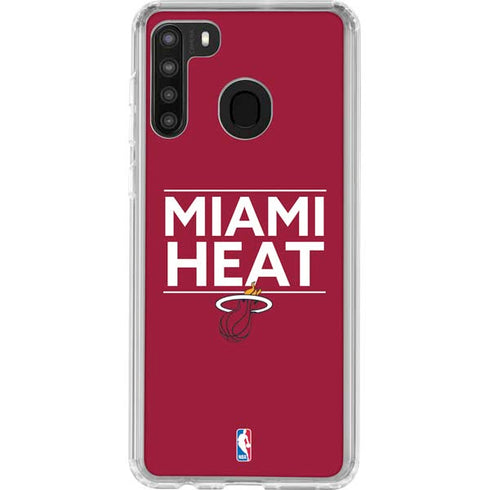 NBA Miami Heat Standard - Red Galaxy A21 Clear Case