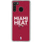 NBA Miami Heat Standard - Red Galaxy A21 Clear Case