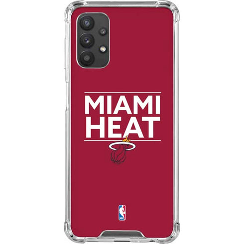 NBA Miami Heat Standard - Red Galaxy A32 5G Clear Case