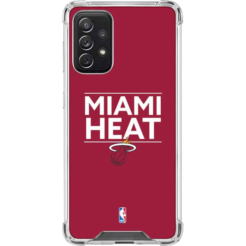 NBA Miami Heat Standard - Red Galaxy A72 5G Clear Case