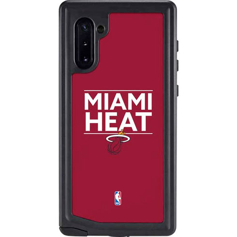 NBA Miami Heat Standard - Red Galaxy Note 10 Waterproof Case