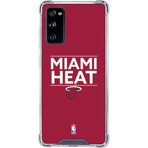 NBA Miami Heat Standard - Red Galaxy S20 FE Clear Case