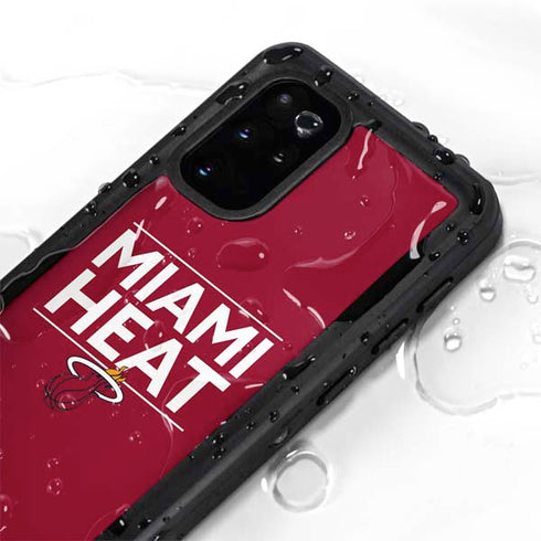 NBA Miami Heat Standard - Red Galaxy S20 Plus Waterproof Case