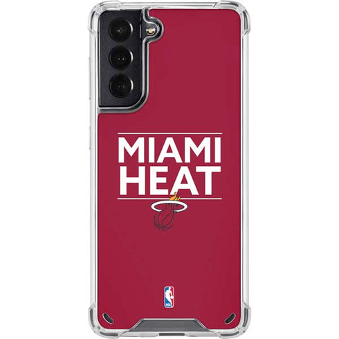 NBA Miami Heat Standard - Red Galaxy S21 5G Clear Case