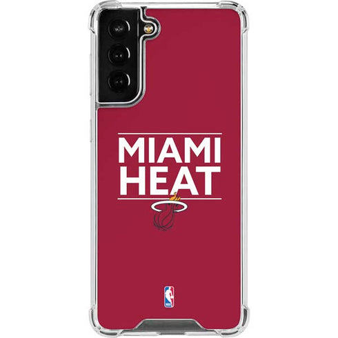 NBA Miami Heat Standard - Red Galaxy S21 FE Clear Case
