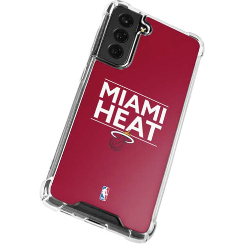 NBA Miami Heat Standard - Red Galaxy S21 FE Clear Case