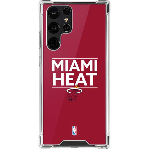 NBA Miami Heat Standard - Red Galaxy S22 Ultra Clear Case