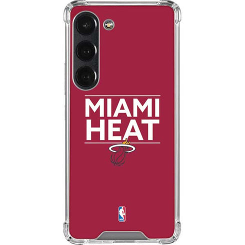 NBA Miami Heat Standard - Red Galaxy S23 Clear Case