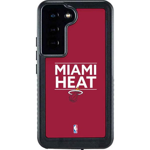 NBA Miami Heat Standard - Red Galaxy S23 Waterproof Case