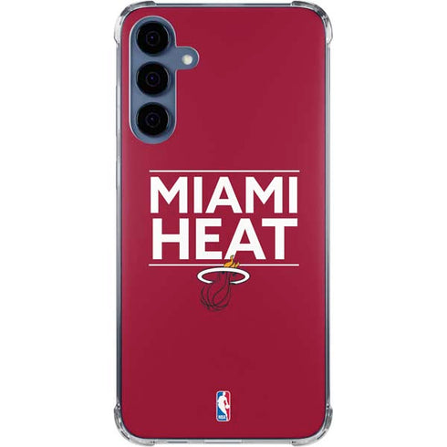 NBA Miami Heat Standard - Red Galaxy S24 Clear Case