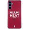 NBA Miami Heat Standard - Red Galaxy S24 Clear Case