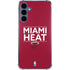 NBA Miami Heat Standard - Red Galaxy S24 Clear Case