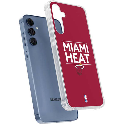 NBA Miami Heat Standard - Red Galaxy S24 Clear Case
