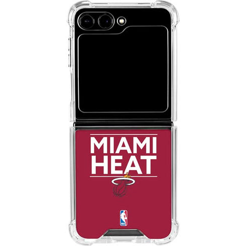NBA Miami Heat Standard - Red Galaxy Z Flip5 5G Clear Case