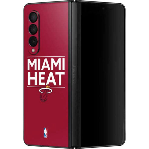 NBA Miami Heat Standard - Red Galaxy Z Fold3 5G Skin