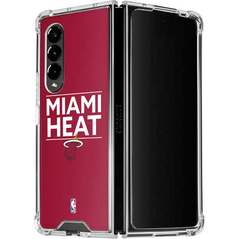 NBA Miami Heat Standard - Red Galaxy Z Fold4 5G Clear Case