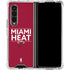 NBA Miami Heat Standard - Red Galaxy Z Fold4 5G Clear Case