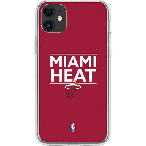NBA Miami Heat Standard - Red iPhone 11 Clear Case