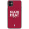 NBA Miami Heat Standard - Red iPhone 11 Clear Case