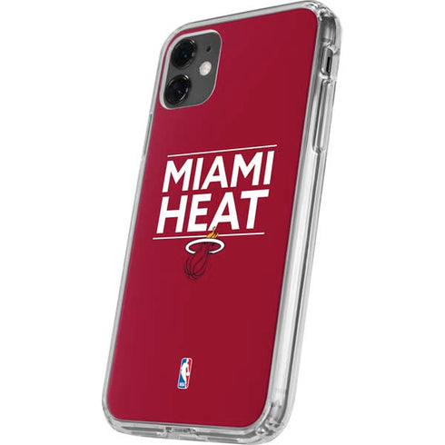 NBA Miami Heat Standard - Red iPhone 11 Clear Case