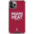 NBA Miami Heat Standard - Red iPhone 11 Pro Max Clear Case