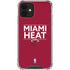 NBA Miami Heat Standard - Red iPhone 12 Mini Clear Case