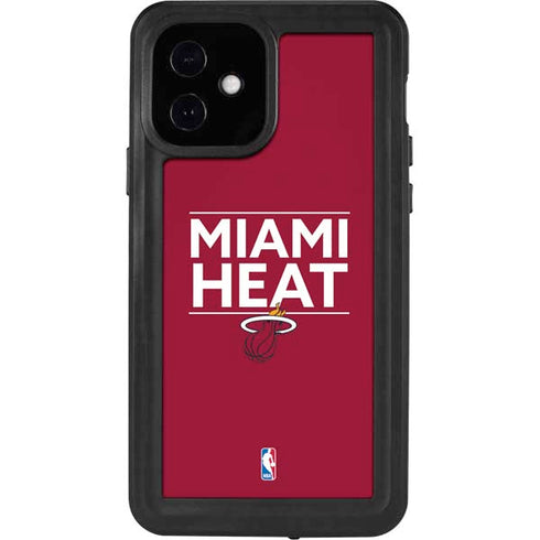NBA Miami Heat Standard - Red iPhone 12 Waterproof Case