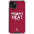 NBA Miami Heat Standard - Red iPhone 13 Mini Clear Case