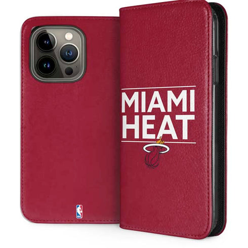 NBA Miami Heat Standard - Red iPhone 13 Pro Folio Case