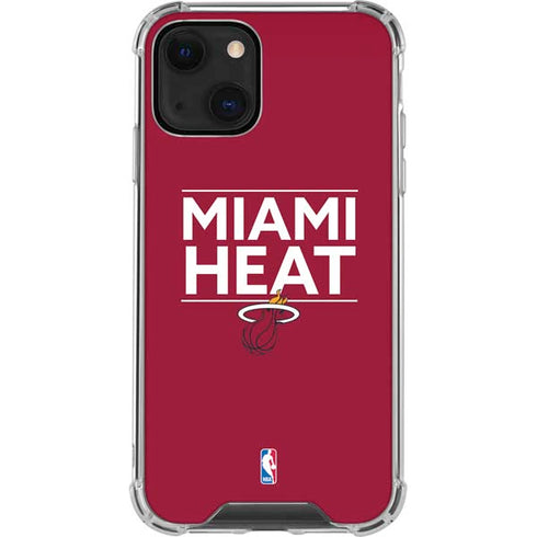 NBA Miami Heat Standard - Red iPhone 14 Clear Case