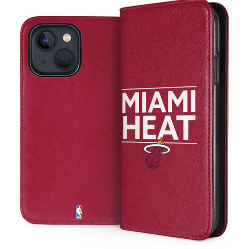 NBA Miami Heat Standard - Red iPhone 14 Folio Case
