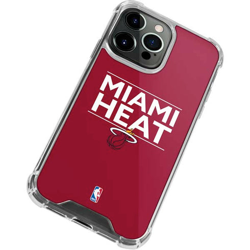NBA Miami Heat Standard - Red iPhone 14 Pro Clear Case