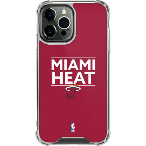 NBA Miami Heat Standard - Red iPhone 14 Pro Max Clear Case