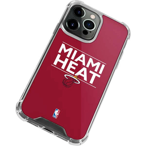NBA Miami Heat Standard - Red iPhone 14 Pro Max Clear Case
