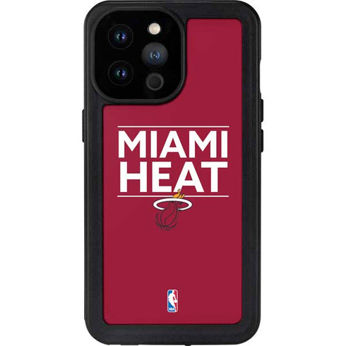 NBA Miami Heat Standard - Red iPhone 14 Pro Max Waterproof Case