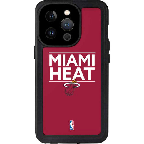 NBA Miami Heat Standard - Red iPhone 14 Pro Waterproof Case