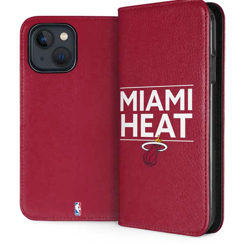 NBA Miami Heat Standard - Red iPhone 15 Plus Folio Case